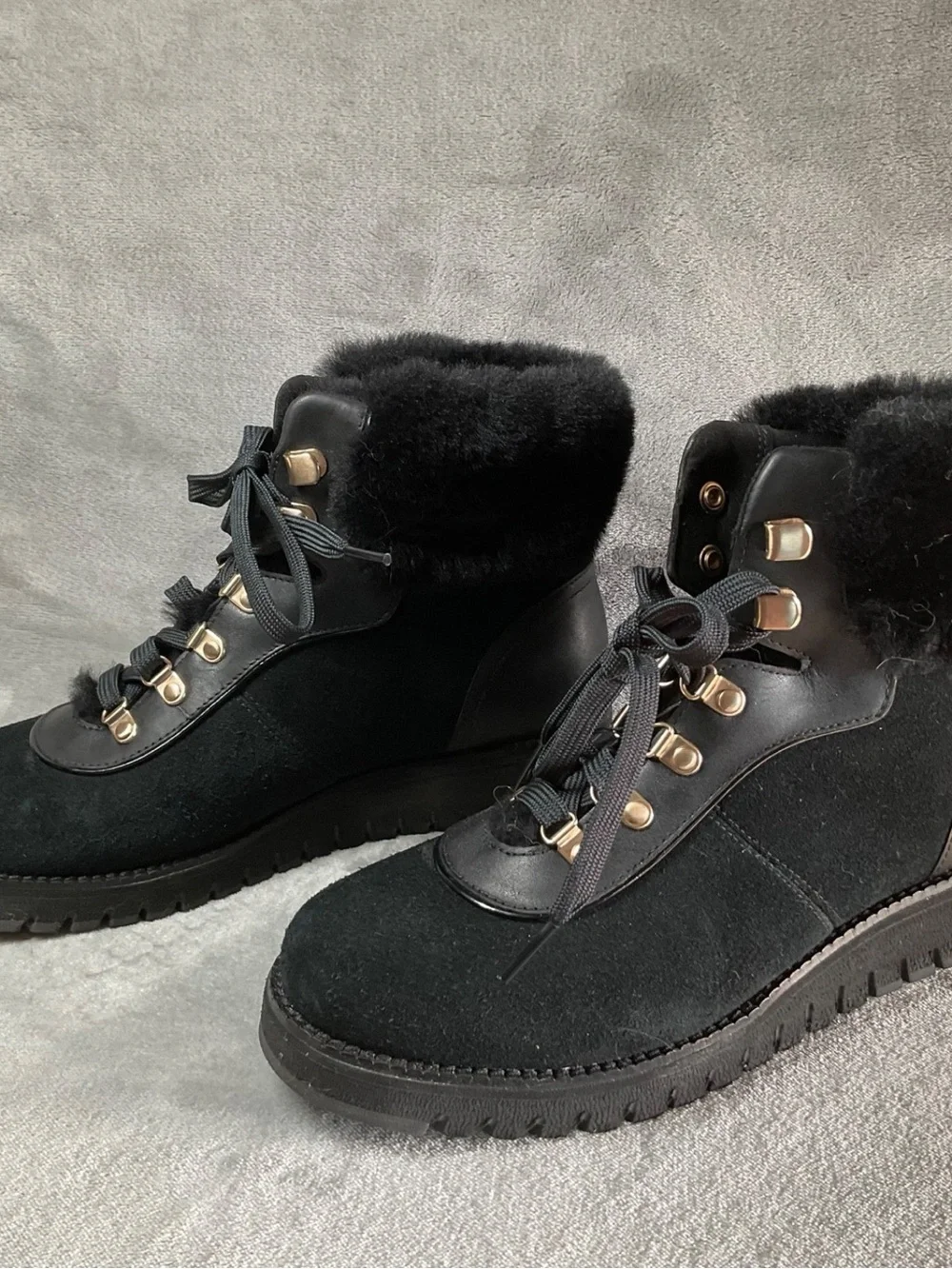 New COLE HAAN ZeroGrand Explore Waterproof Shearling Hiking Boot women’s SZ 6.5B